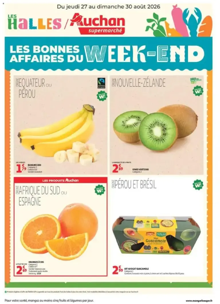 Auchan les bons plans du week end dans votre super à partir du 27/08/2026