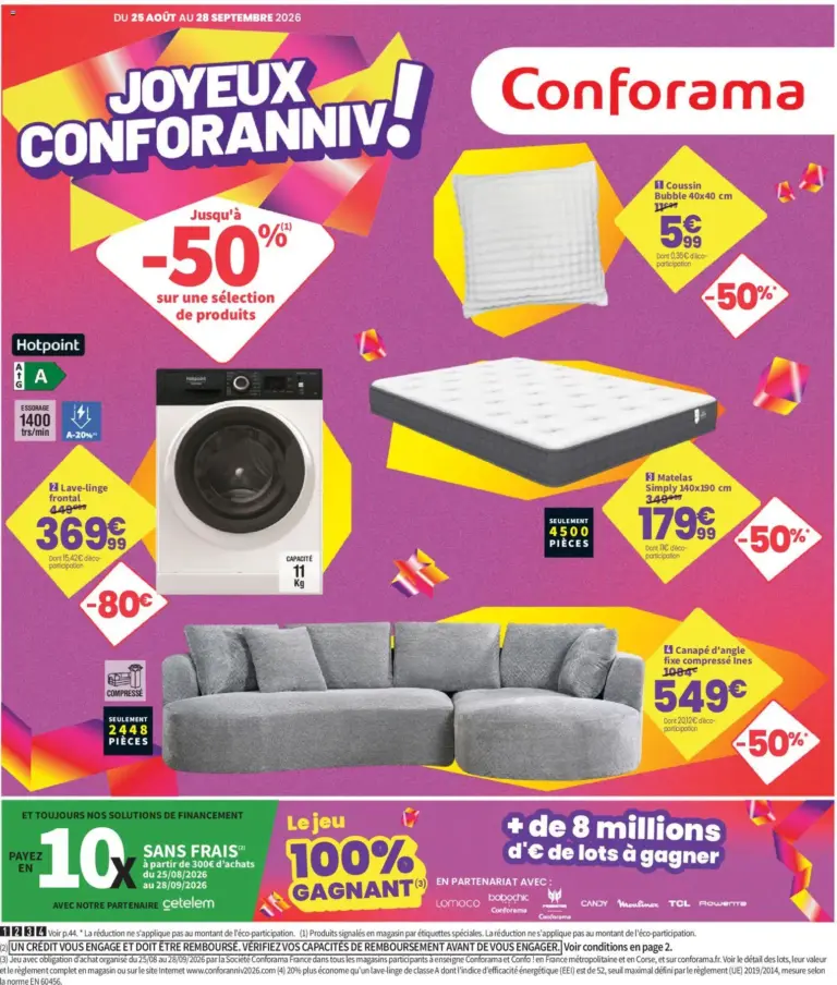 Conforama catalogue à partir du 25/08/2026