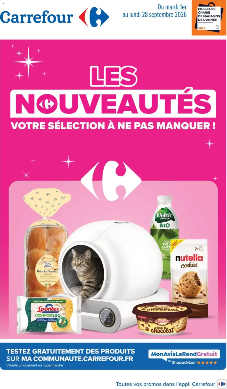 Carrefour Innovations de septembre à partir du 01/09/2026