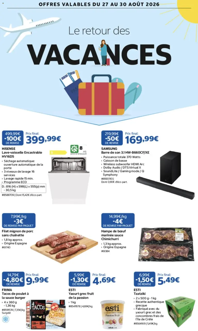 Costco Offres pour le retour des vacances à partir du 27/08/2026