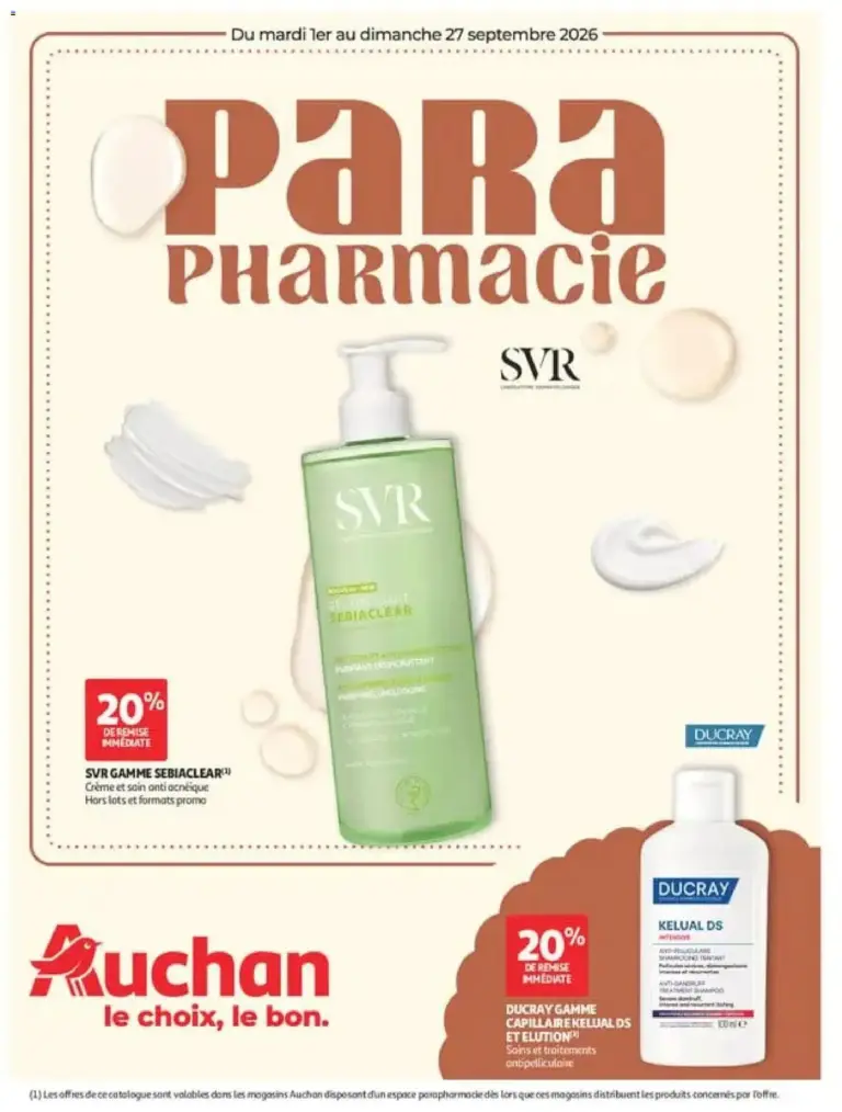Auchan Parapharmacie, beauté à partir du 01/09/2026