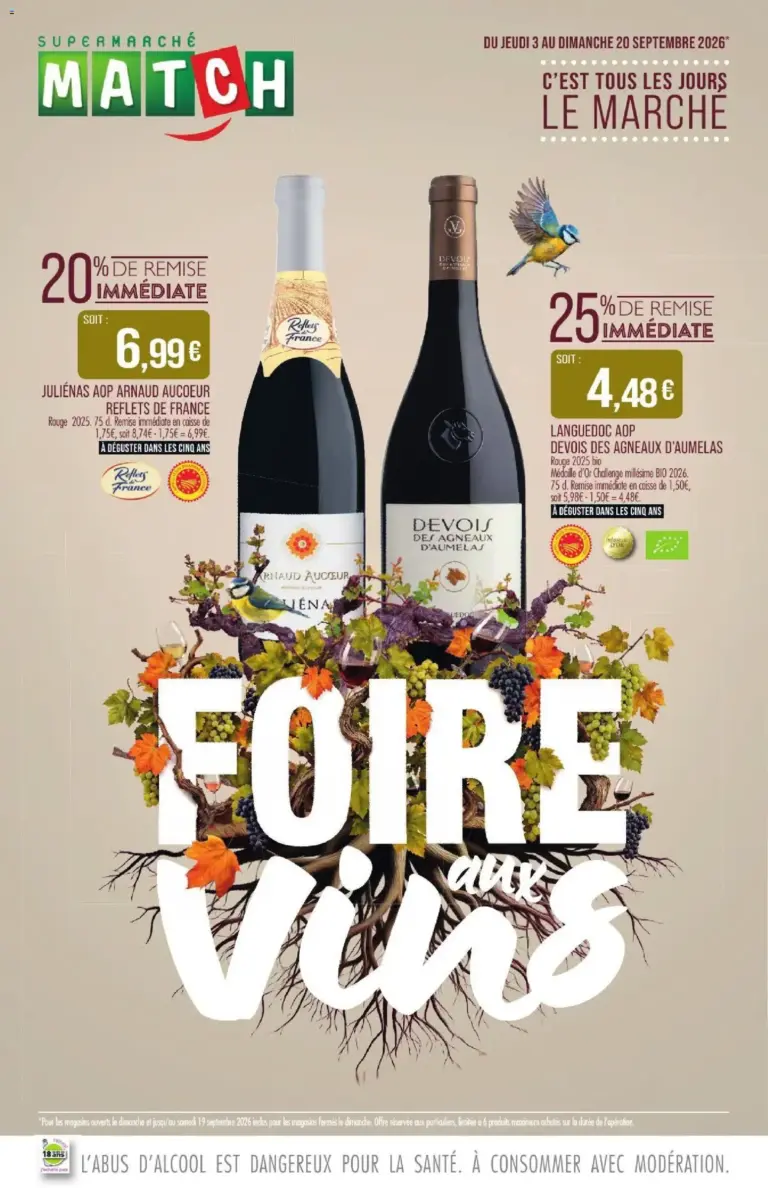 Match Supermarché Foire aux vins à partir du 03/09/2026