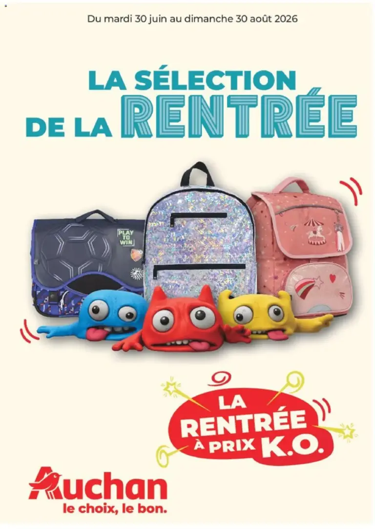 Auchan Cartables, rentrée