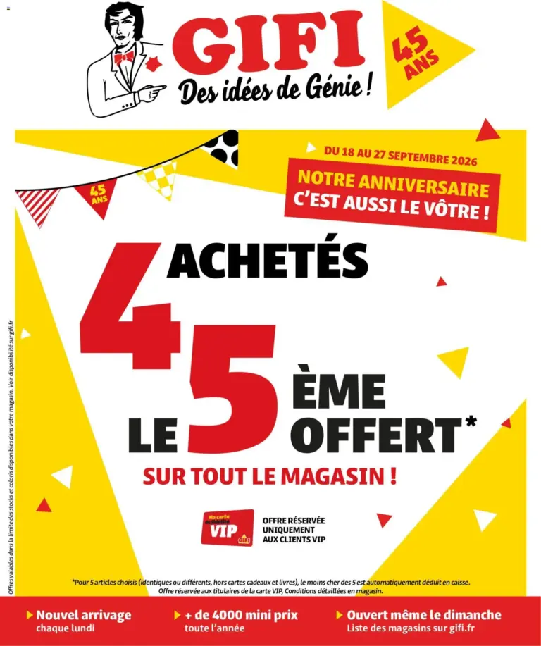 GiFi catalogue à partir du 18/09/2026