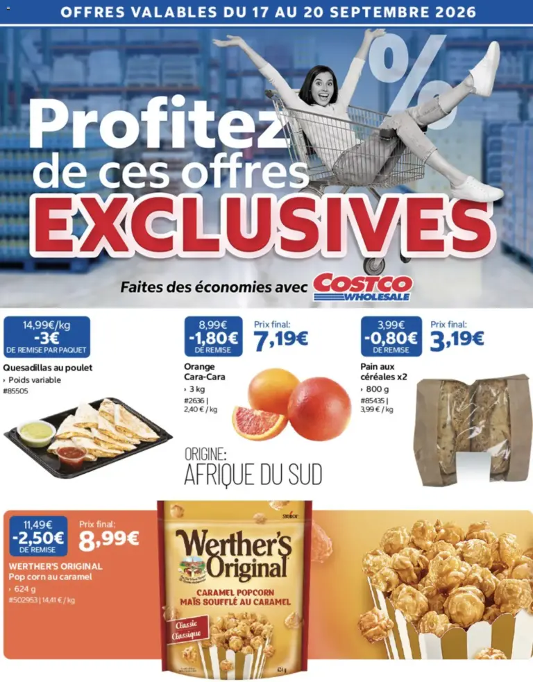 Costco offres exclusives à partir du 17/09/2026