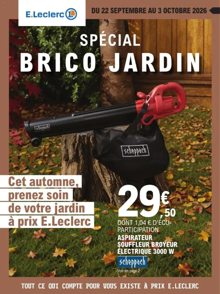 Brico E.Leclerc catalogue Jardin à partir du 22/09/2026