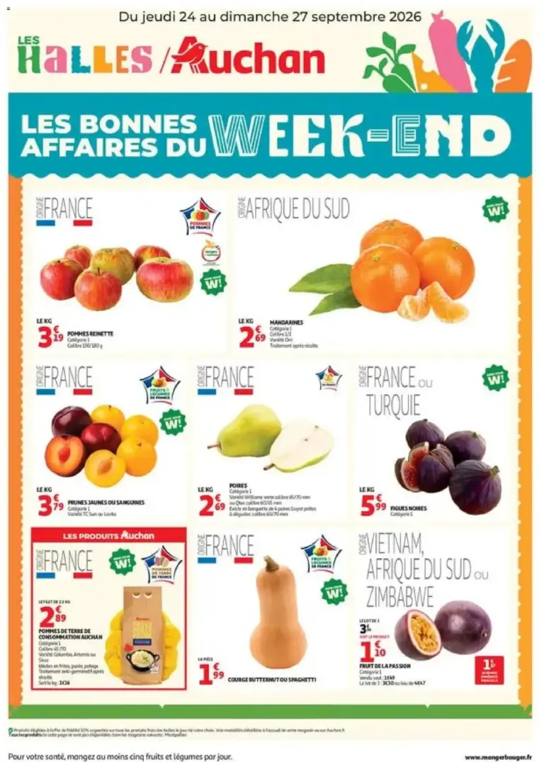 Auchan les bons plans du week end dans votre hyper à partir du 24/09/2026