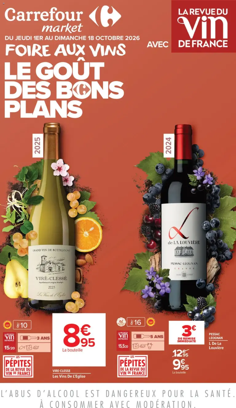 Carrefour Market La foire aux vins à partir du 01/10/2026