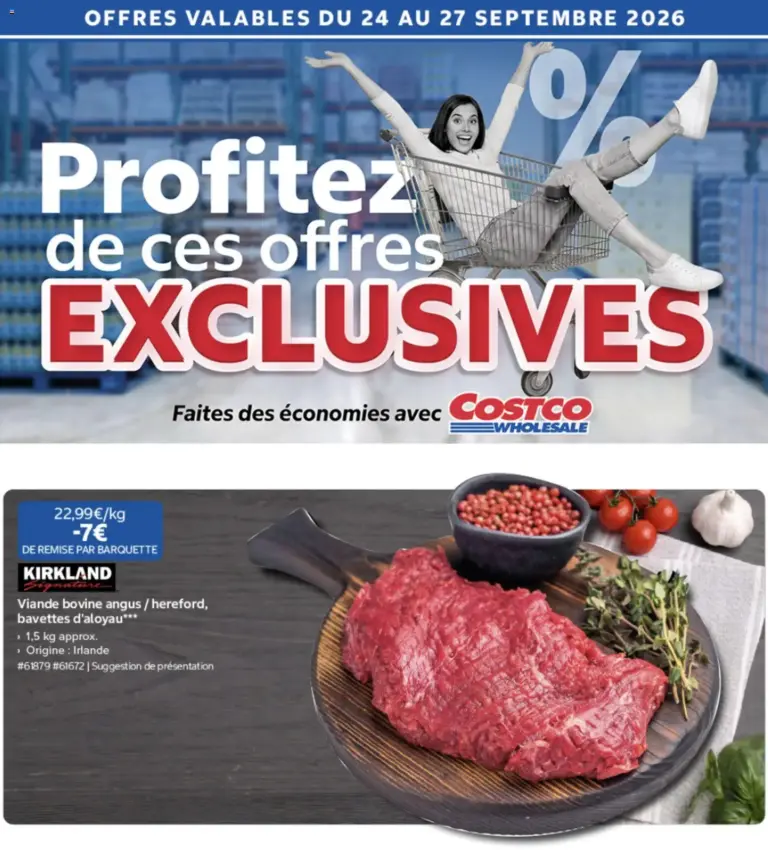 Costco Offres exclusives à partir du 24/09/2026