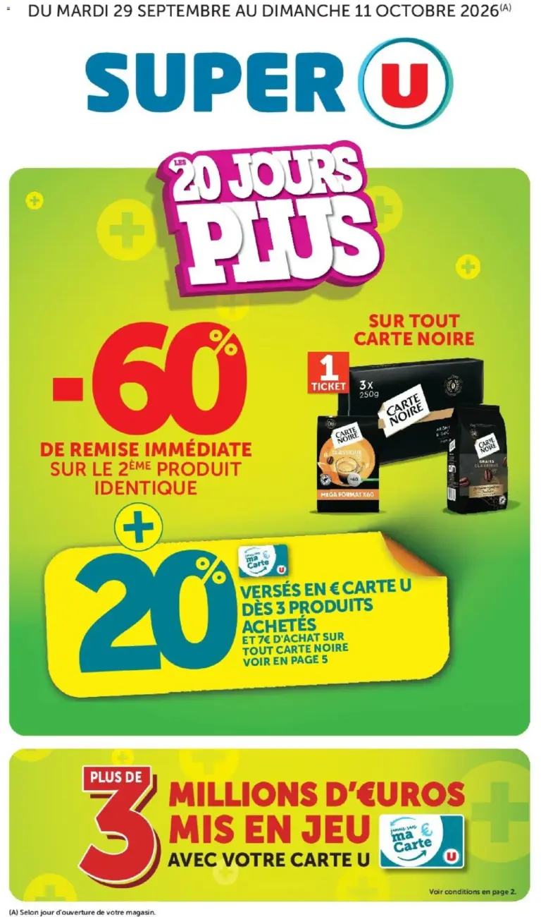 Super U Les prix bas de la semaine à partir du 29/09/2026