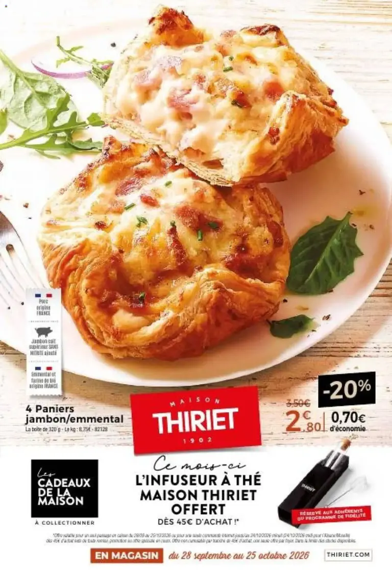 Thiriet catalogue à partir du 28/09/2026