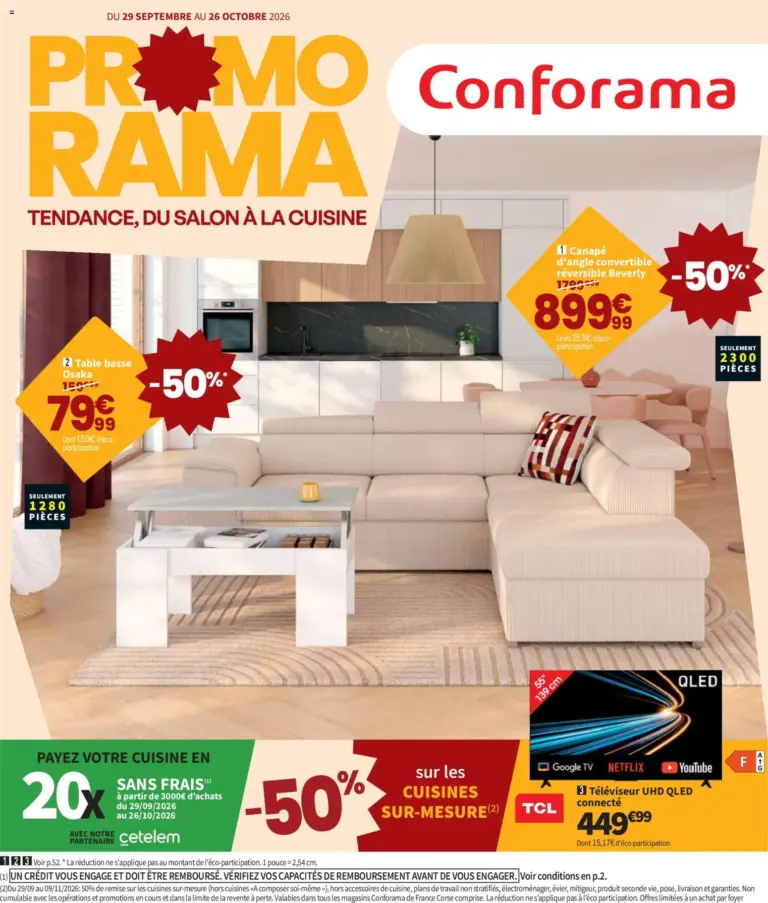 Conforama catalogue à partir du 29/09/2026