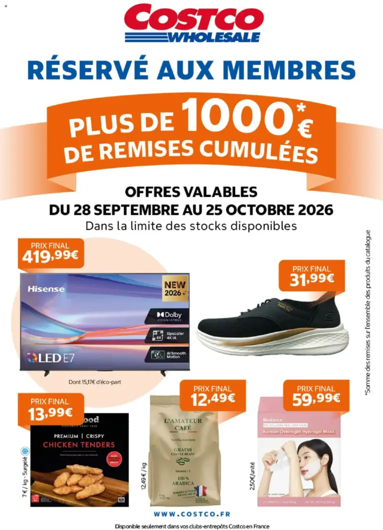 Costco catalogue à partir du 28/09/2026