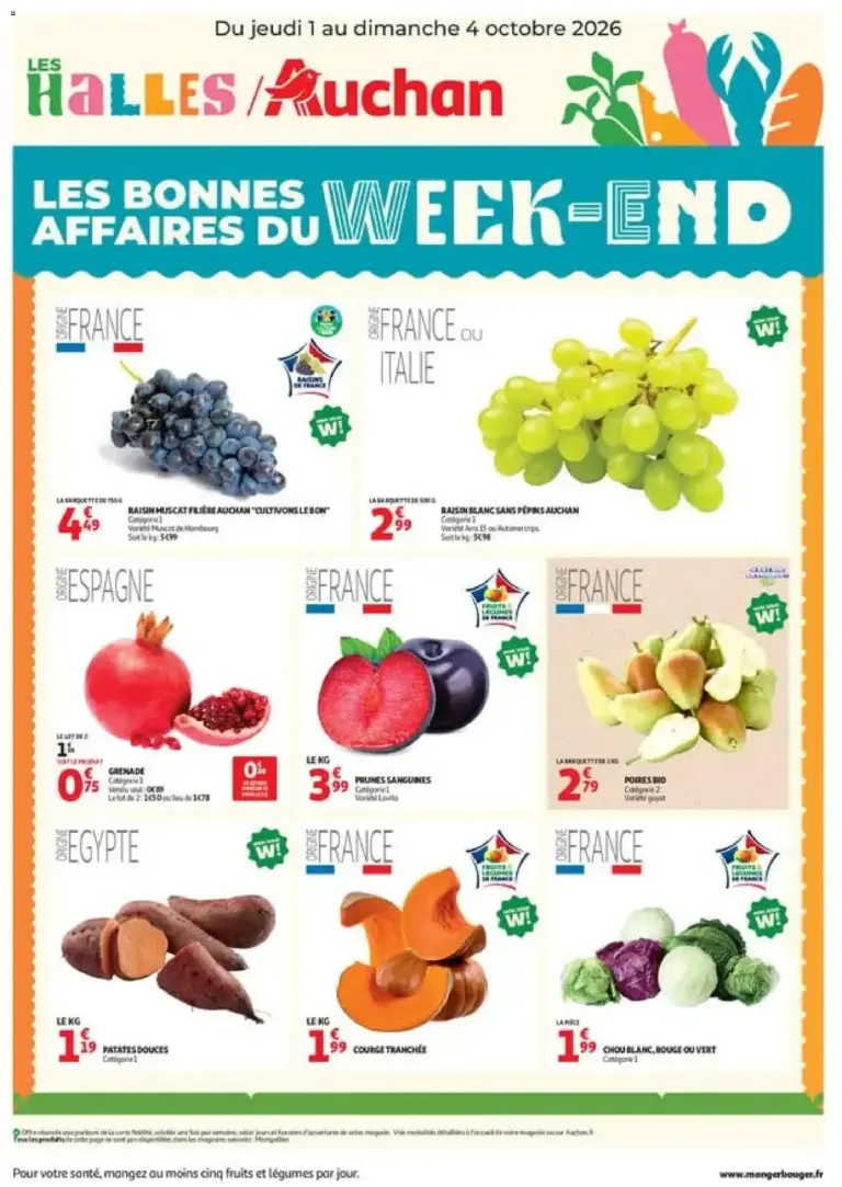 Auchan les bons plans du week end dans votre hyper à partir du 01/10/2026