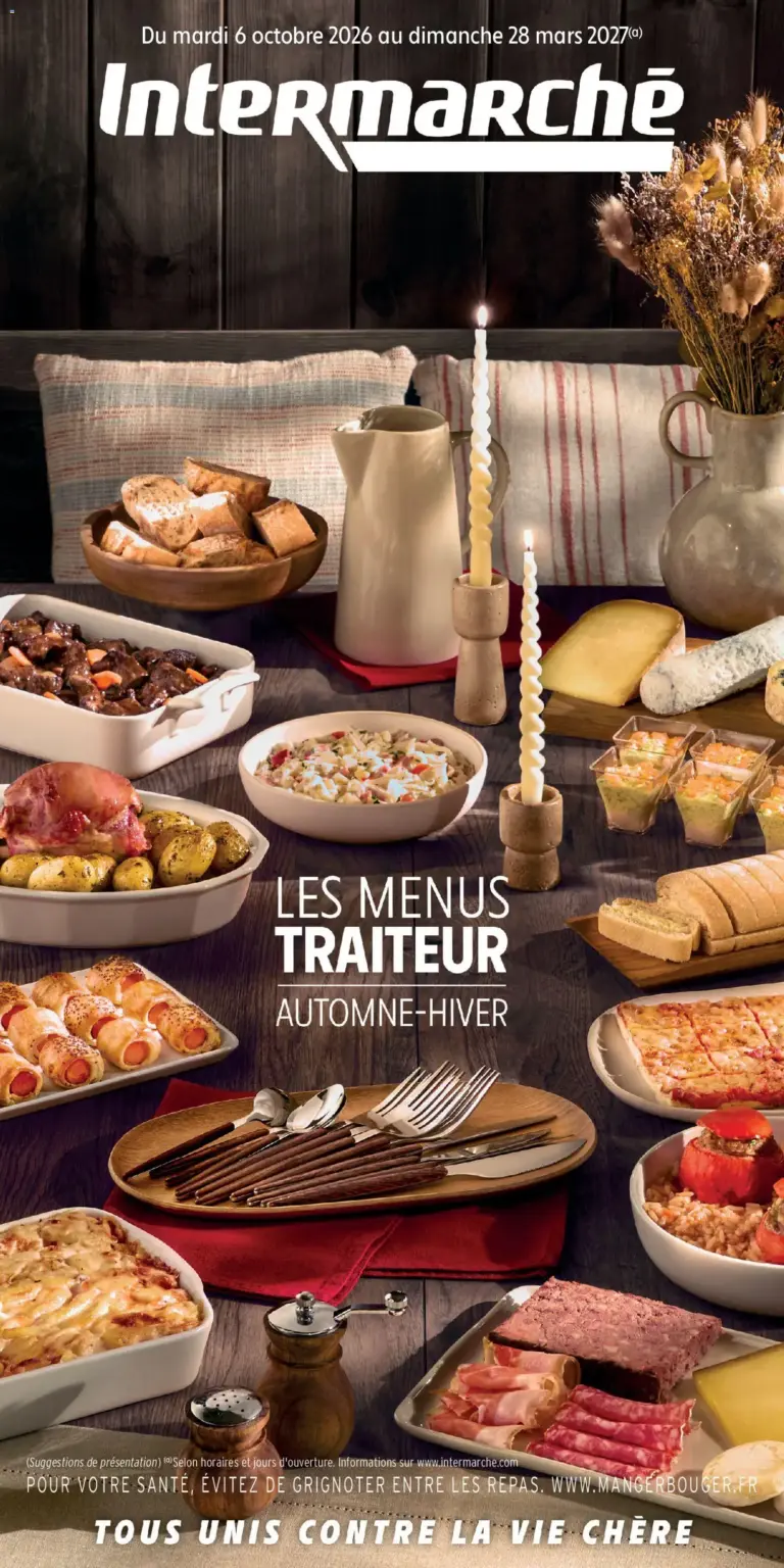 Intermarché Les menus traiteur automne/hiver à partir du 06/10/2026