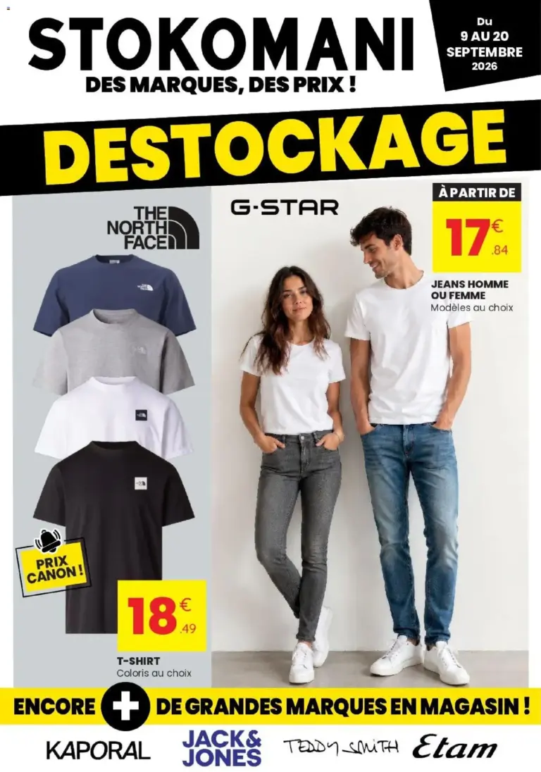 Stokomani catalogue à partir du 09/09/2026
