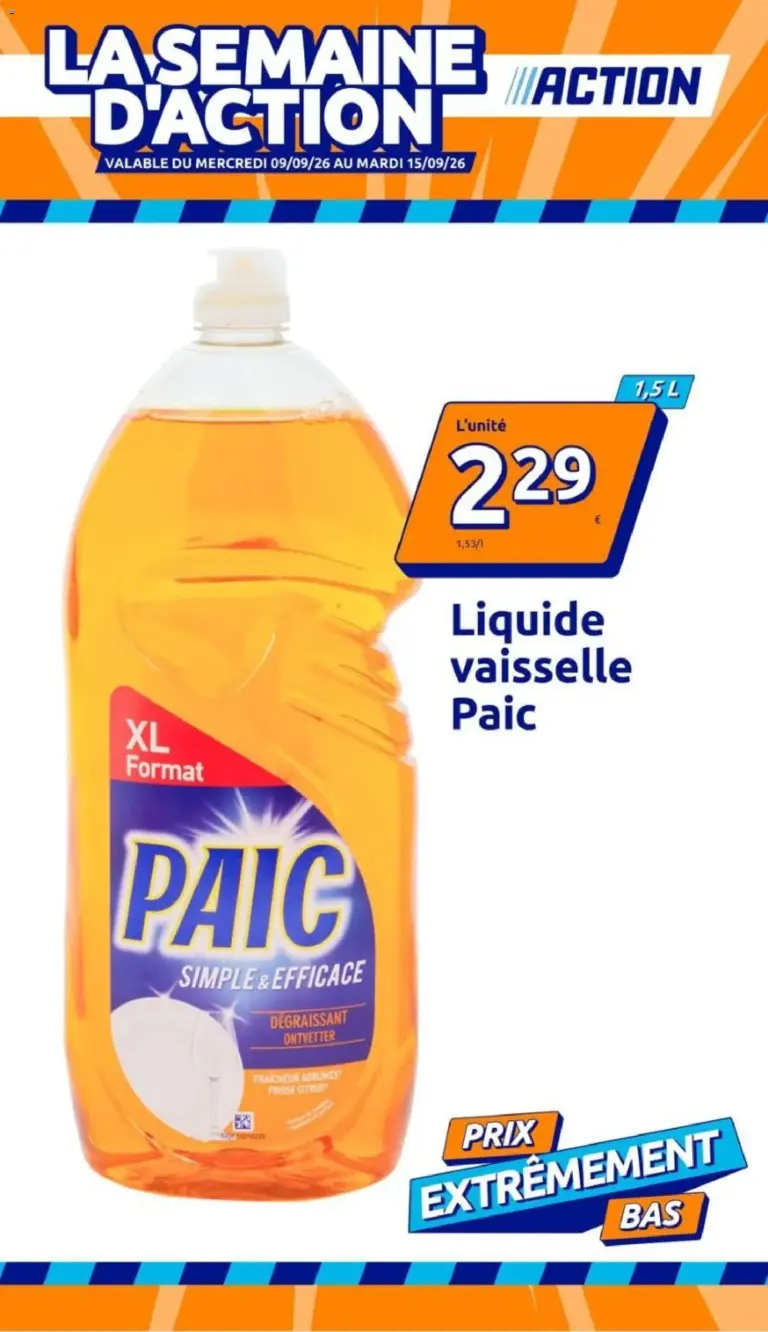Action catalogue à partir du 09/09/2026