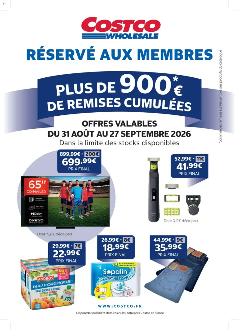 Costco catalogue à partir du 31/08/2026