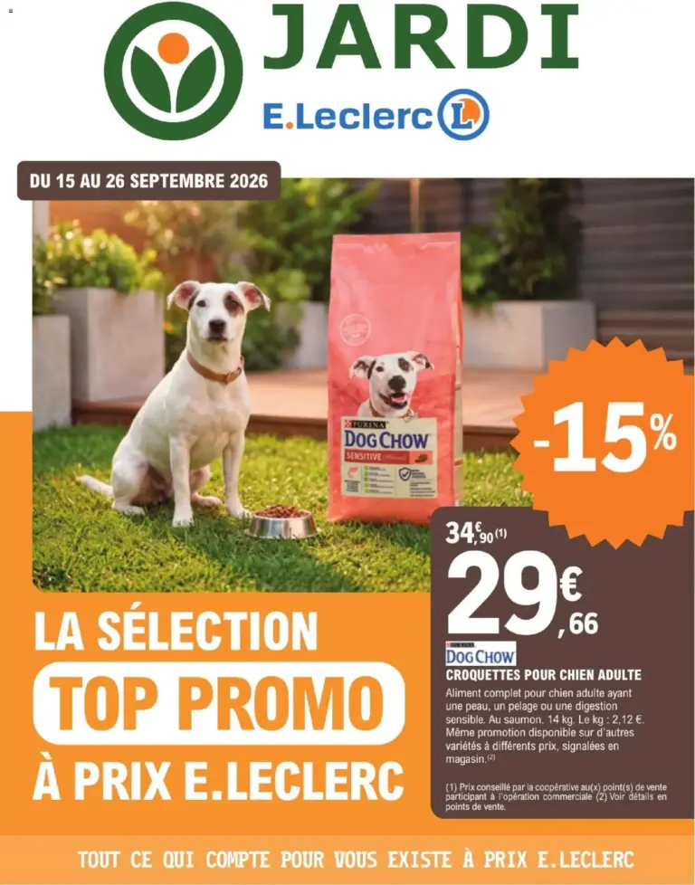 Brico E.Leclerc catalogue Animalerie à partir du 15/09/2026