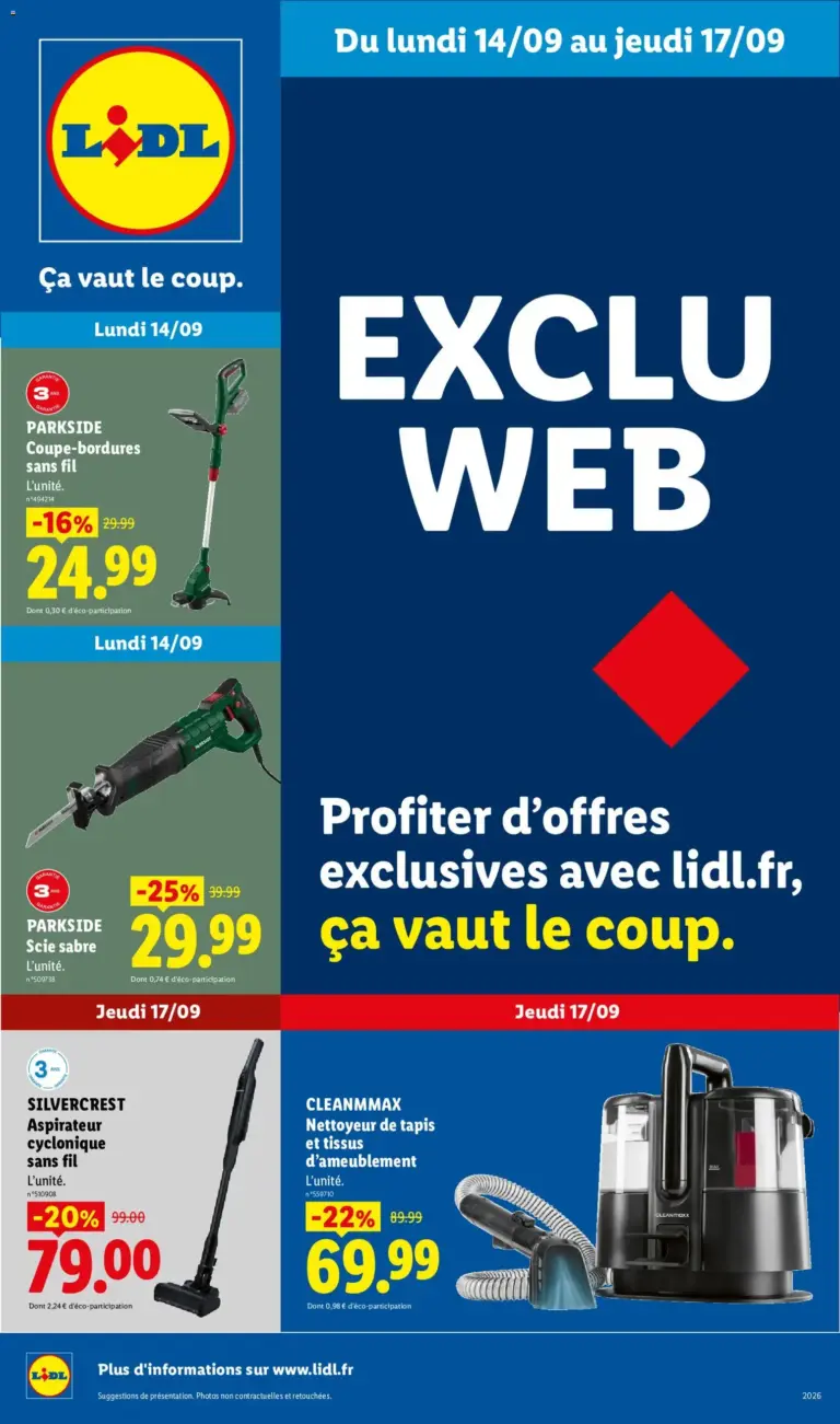 Catalogue LIDL du 14/09/2026