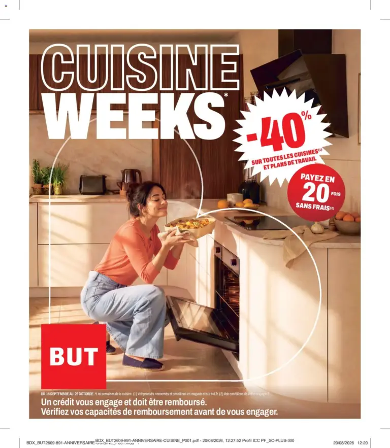 But cuisine weeks à partir du 15/09/2026