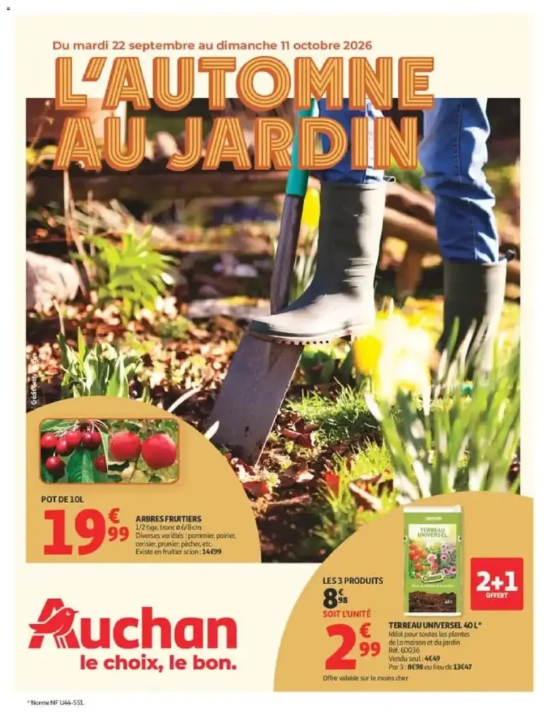 Auchan Jardinage automne du 22/09/2026 au 11/10/2026
