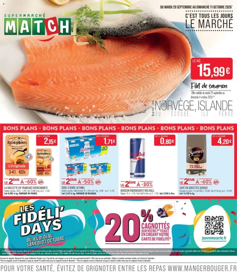 Match Supermarché catalogue C'est tous les jours le marché du 29/09/2026 au 11/10/2026