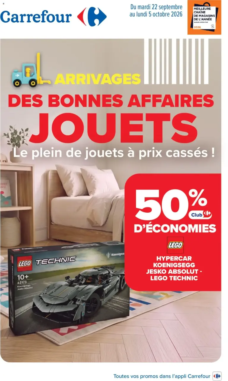 Carrefour Jouets arrivages des bonnes affaires du 22/09/2026 au 05/10/2026