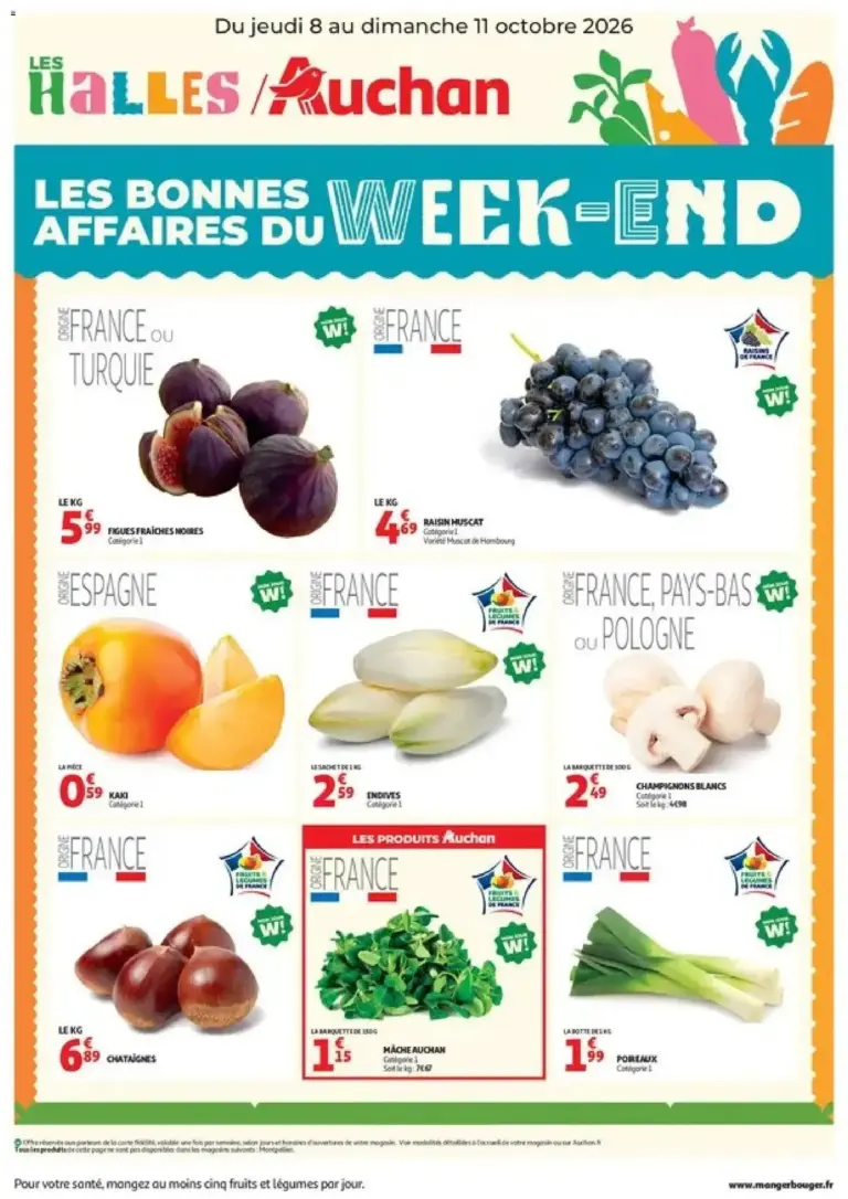 Auchan les bons plans week end dans votre hyper du 08/10/2026 au 11/10/2026