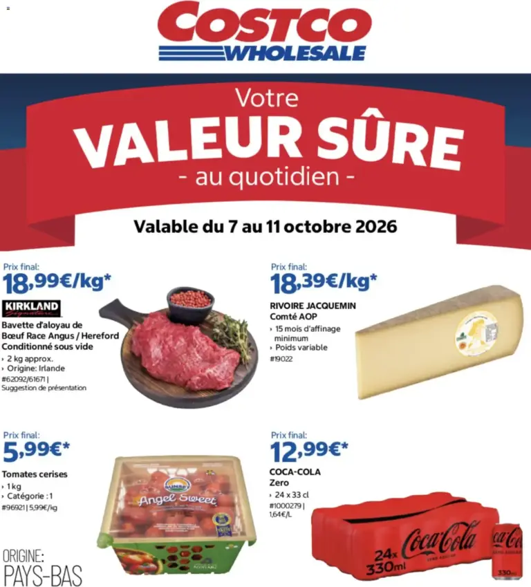 Costco Votre valeur sûre quotidien du 07/10/2026 au 11/10/2026