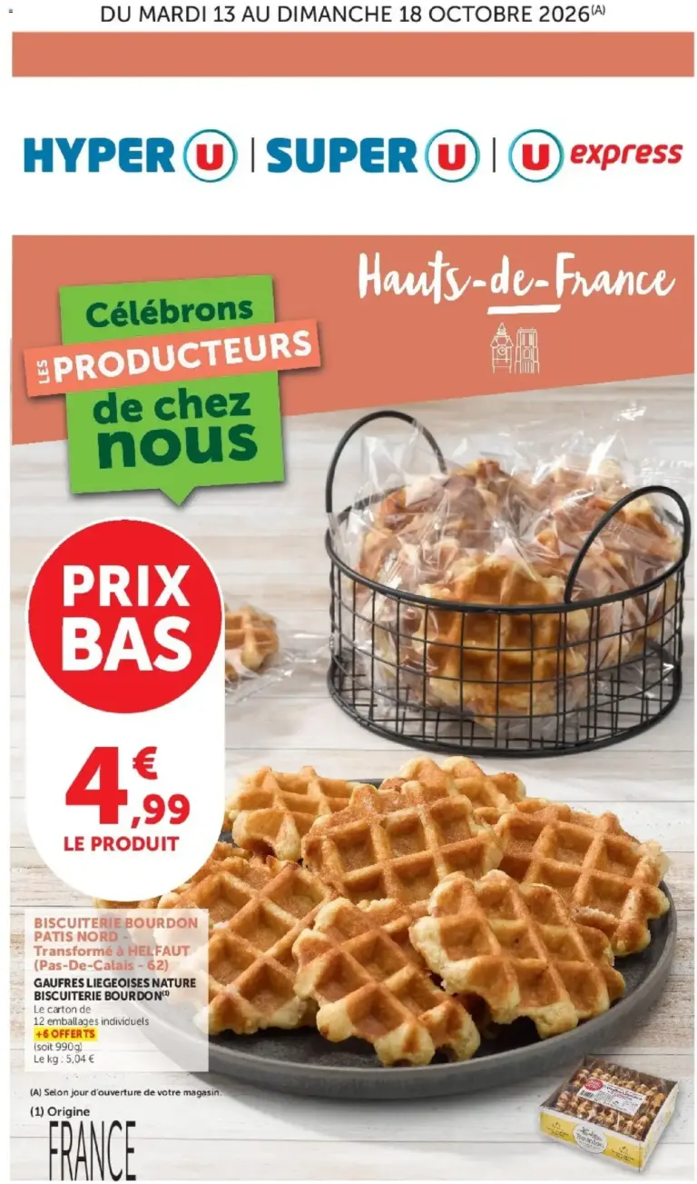 Hyper U Engagés pour soutenir nos partenaires locaux Hauts France du 13/10/2026 au 18/10/2026