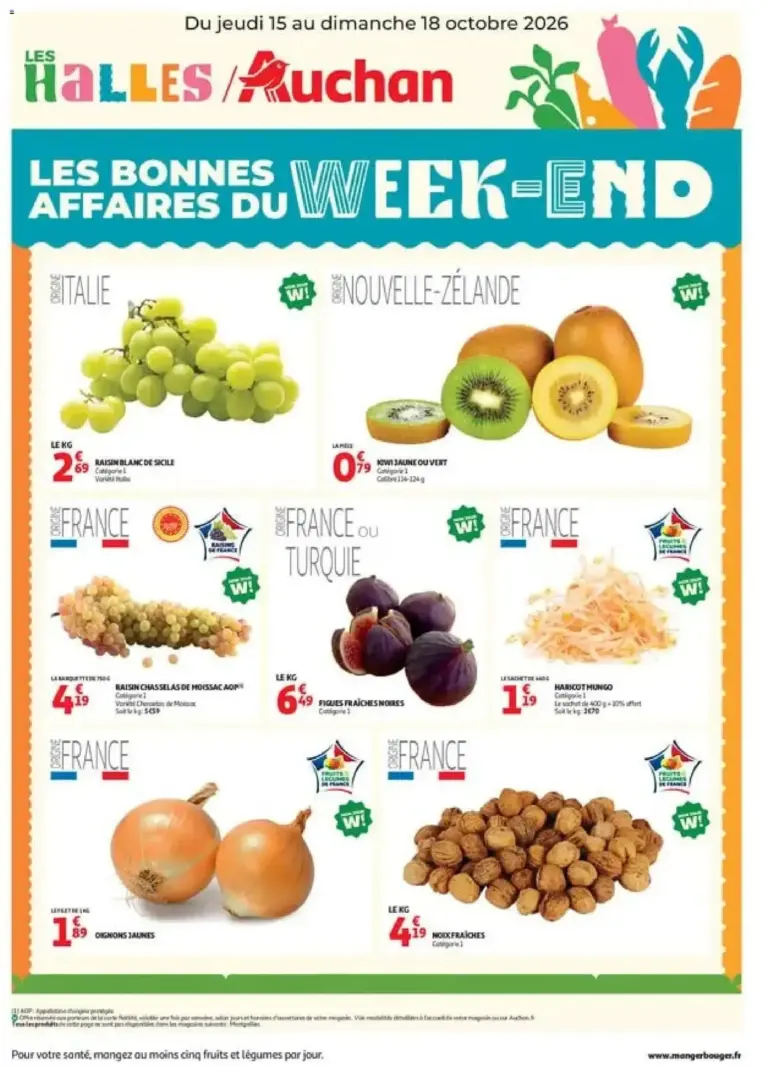 Auchan les bons plans week end dans votre hyper du 15/10/2026 au 18/10/2026