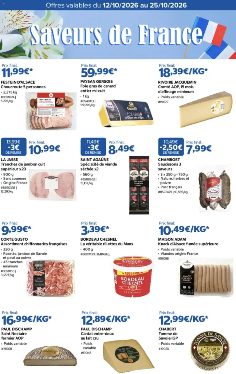 Costco Saveurs France du 12/10/2026 au 25/10/2026