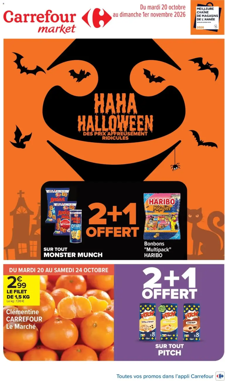 Carrefour HALLOWEEN 2026 🎃 Catalogue 20/10 01/11 du 20/10/2026 au 01/11/2026