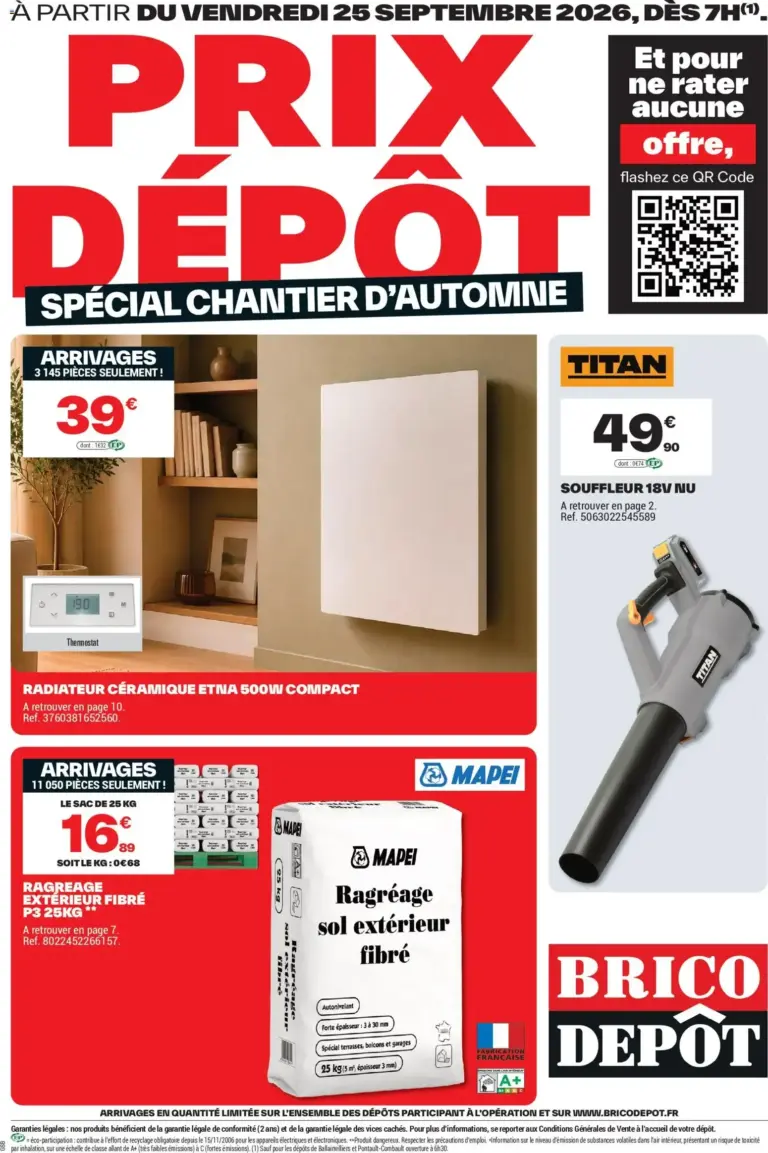 Brico Dépôt catalogue du 25/09/2026 au 08/10/2026
